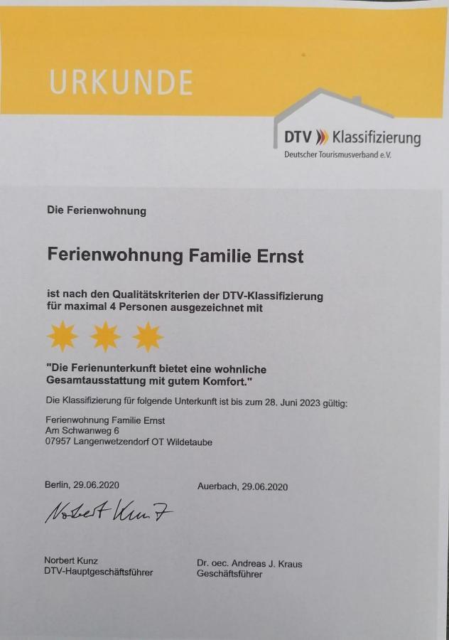 Ferienwohnung Familie Ernst Langenwetzendorf Экстерьер фото